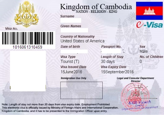 Cambodian e-Visa